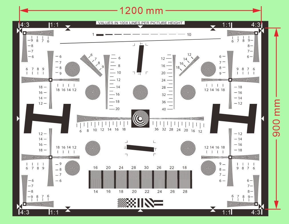 变倍ISO 1233 图卡 3X